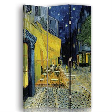 Paravent terrasse du Café le soir - Van Gogh cm 110x150 
