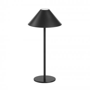 Lampe de Table LED Aluminium Noir 15x15x30 CM