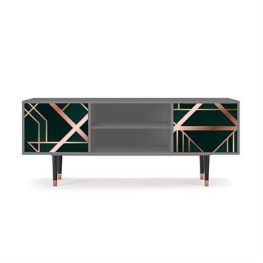 Meuble TV  vert 2 portes L 170 cm