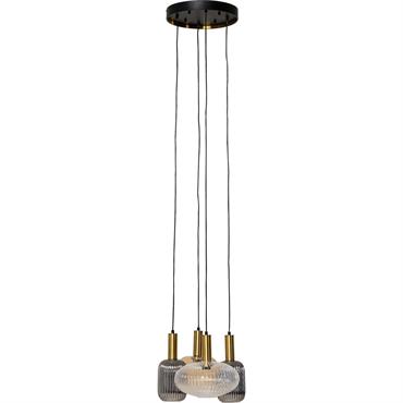 Suspension en verre teint et transparent