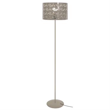 Lampadaire métal taupe