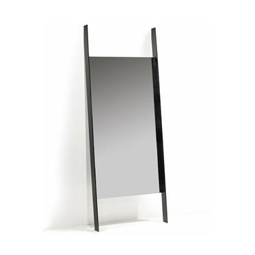 Miroir noir en verre et acier 80 x 8 x 200 B