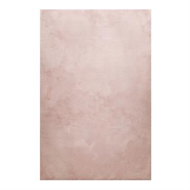 Tapis uni design en polyester rose 160x230