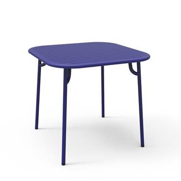 Table de jardin carrée bleue Week-End - Petite Friture