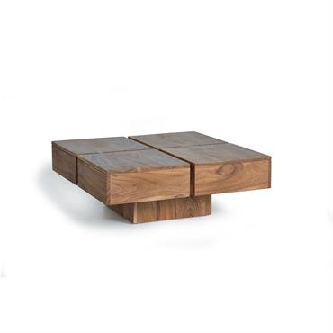 Table basse en bois d'acacia