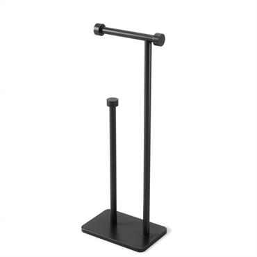 Porte papier-toilette et réserve h 53 cm cappa en métal noir