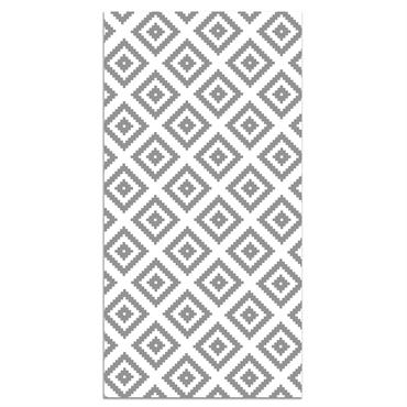 Tapis vinyle carrés gris 60x250cm