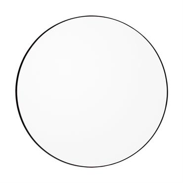 Miroir rond en mdf noir 90cm Circum - AYTM
