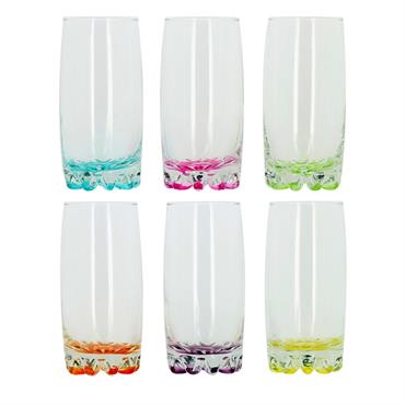 Lot de 6 gobelets hauts avec couleurs assorties