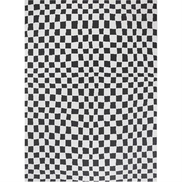 Tapis Scandinave à Carreaux Noir/Blanc 200x275