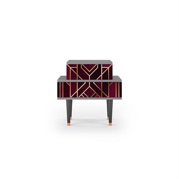 Une table de chevet avec une forme inhabituelle mais pratique. Qui a dit que c'était impossible ? Dimensions : 58 x 58x 41 cm Matériau du corps : aggloméré mélaminé ...