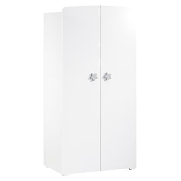 Armoire 2 portes New Basic Boutons étoile gris