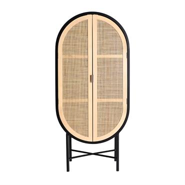 Armoire en bois de pin noir 70x40x152 cm