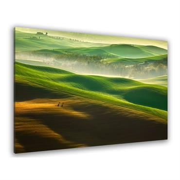 Tableau nature collines brumeuses imprimé sur toile 90x60cm