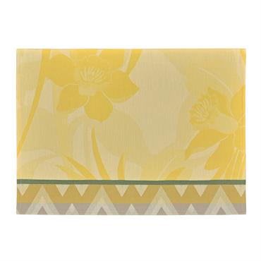 Inspirée par les paysages de notre région Vosgienne, cette collection intemporelle, associe des jonquilles qui s'épanouissent avec audace en taille XXL et un chevron contemporain. Un ensemble de teintes fraiches ...