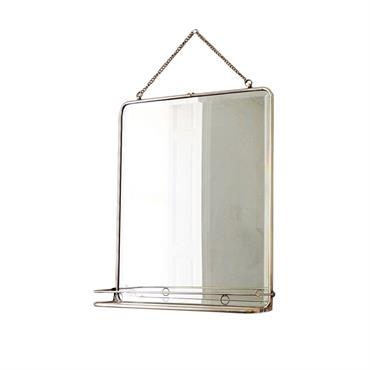 Miroir de barbier argent 41x52cm