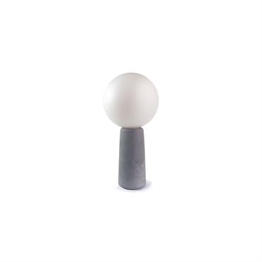 Lampe à poser en béton avec ampoule effet porcelaine