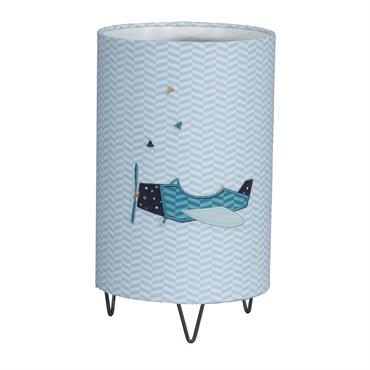 Lampe à Poser Pieds Métal en coton Bleu