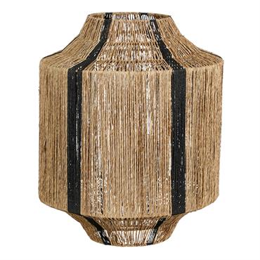 Lanterne en jute noir H51