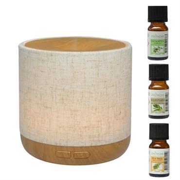Diffuseur d'huile essentielle Alesia et 3 Huiles Spéciales Respiration