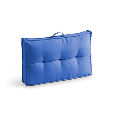 Coussin d'extérieur matelassé bleu 60x40