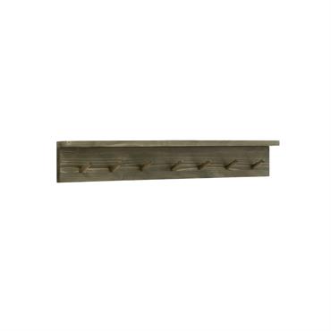 Porte-manteau mural en bois de sapin vert 61x9