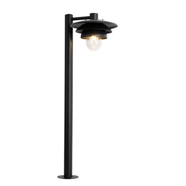 Borne extérieure design noire 100 cm IP44