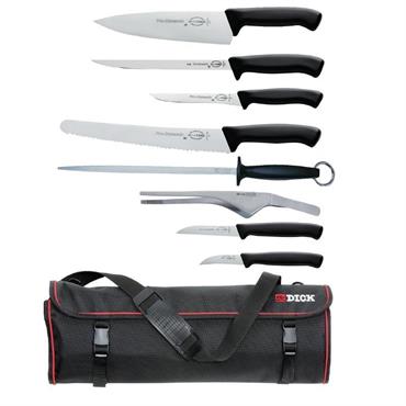 Lot de 8 couteaux en métal noir