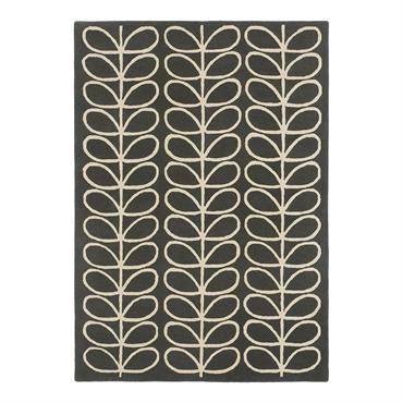 Tapis floral design en laine ardoise 120x180