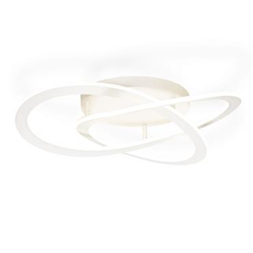 Plafonnier design en métal blanc