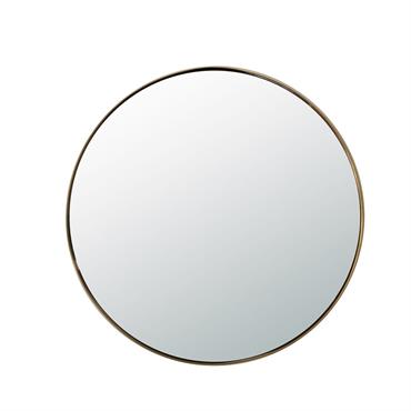 Miroir rond en laiton doré 60cm