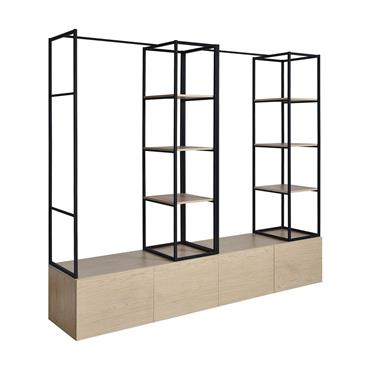 Le lot de 2 portants dressing KLEID sera idéal dans une entrée ou une chambre. Cet ensemble de penderies de rangement recevra avec élégance vos vêtements, chaussures et accessoires. Equipé ...