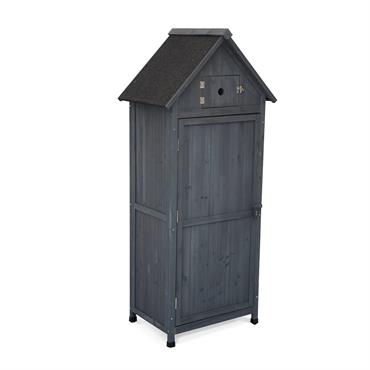 Armoire de jardin en bois anthracite