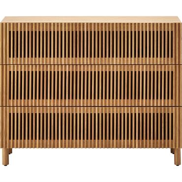 Commode 3 tiroirs en bois 100 cm