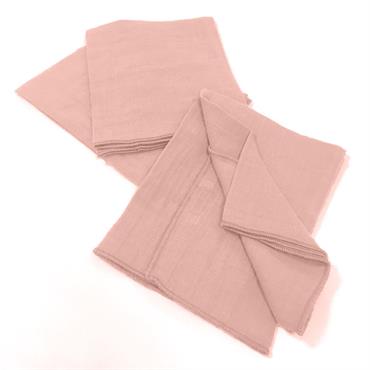 Lot de 3 serviettes gaze de coton uni 40x40 cm