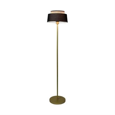 Lampadaire en métal noir et doré h150cm