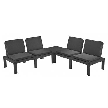 Set salon d’extérieur anthracite 0x0h0 cm