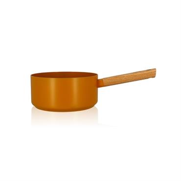Casserole en aluminium/céramique jaune 20cm - compatible induction