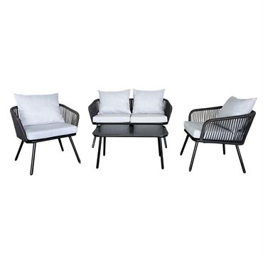 Le salon de jardin OUVÉA vous permet d'aménager votre terrasse tout en créant un coin tranquille où vous détendre durant l'été. Il peut accueillir jusqu'à 4 personnes autour d'une table ...