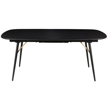 Table extensible 180 cm chêne plaqué noir