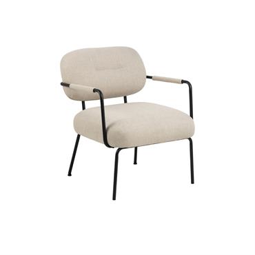 Lot de 2 chaises contemporaines en tissu gris foncé