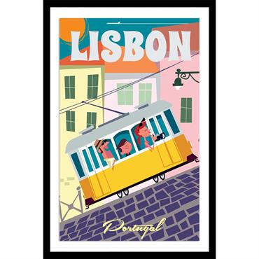 Affiche 60x40cm encadrée avec un passe partout 100% Made in France imprimée sur un papier mat et épais (225 g/m² ). Le cadre est en bois de couleur noir, avec une ...