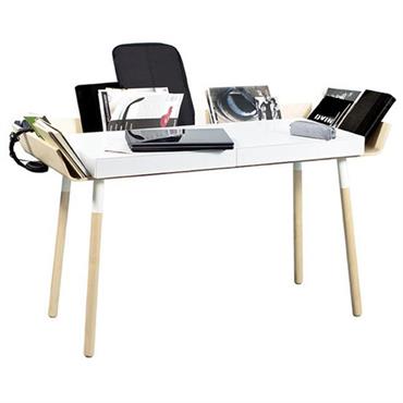 Bureau 2 tiroirs blanc My Writing Desk - Emko