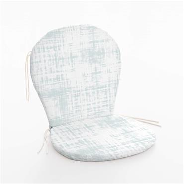 Coussin pour chaise d'extérieur Bleu et Blanc 90x48x5