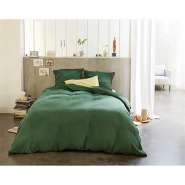 PARURE DE HOUSSE DE COUETTE 3PCS 240X220CM 100% LIN LAVE Pin 160G Comprenant : 1 x Parure housse de couette Lin lave 160G + 2 x taies d'oreiller en lin ...