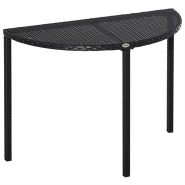 Cette superbe table demi-lune pour balcon ou jardin va vous rendre la vie plus agréable ! Très pratique et pouvant accueillir 3 à 4 personnes, vous n'aurez plus besoin d'encombrer ...