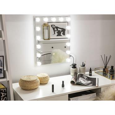 Miroir en métal argenté 50x40