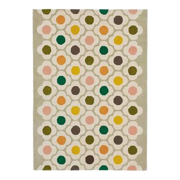 Tapis floral design en laine multicolore 160x230