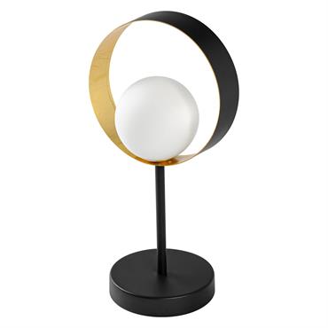 Lampe à poser en acier noir/doré