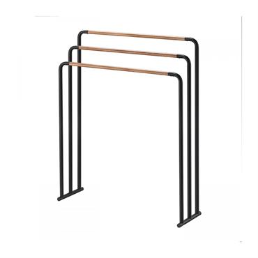 Porte serviettes en métal 3 barres - Noir